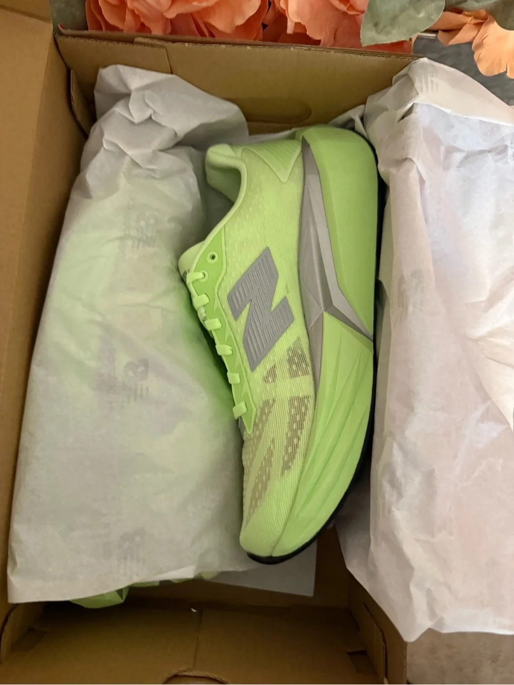 New Balance Neon Lime Green FuelCell Rebel v5